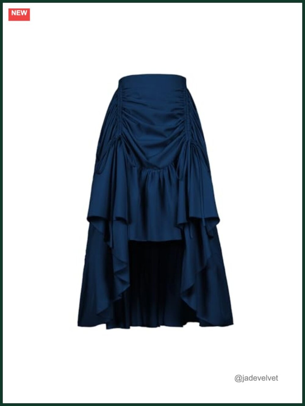 Women's Renaissance High Low Skirt Steampunk Victorian Elastic Waist Polyester